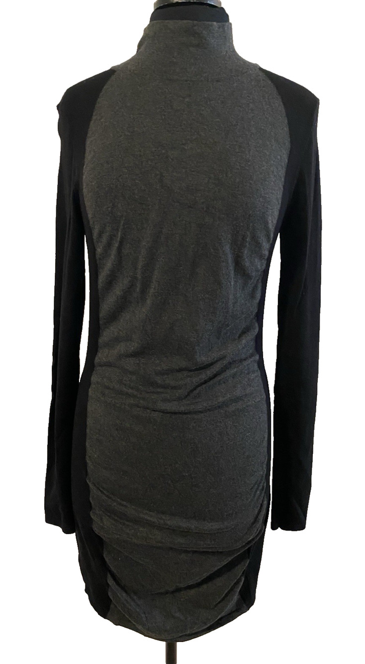 Express Womens Colorblock Turtleneck Bodycon Dress Size Large Cottage Core